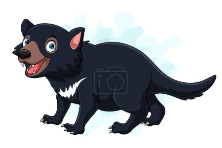 Illustration for Cartoon tasmanian devil on white background - Royalty Free Image