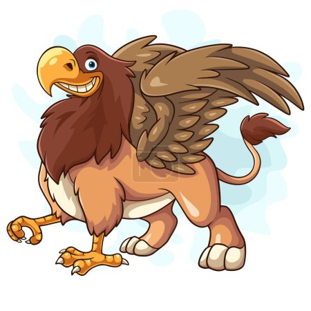 Illustration for Cartoon Griffin on white background - Royalty Free Image