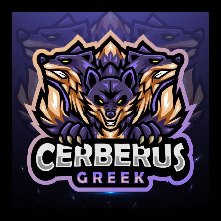 Cerberus mascot. esport logo design