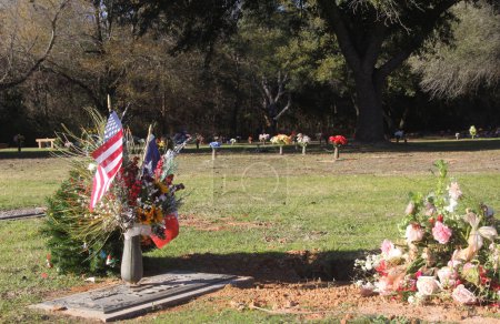 Grave site at Memorial Park Cemetery in Tyler, Texas