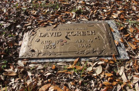 Foto de Tyler TX - 25 de diciembre de 2023: Grave of Cult Leader David Koresh Ubicado en Tyler, Texas - Imagen libre de derechos