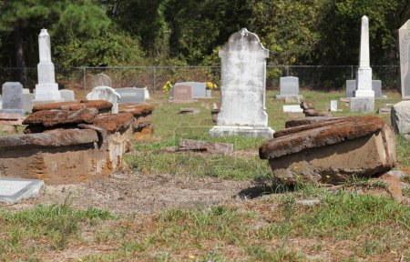 Historischer Bascom-Friedhof außerhalb von Tyler Texas
