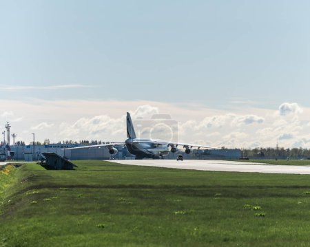 Photo for AN 124, Ruslan, Antonov Aircraft is a large, strategic airlift, four-engined aircraft at Tallinn Airport. High quality photo - Royalty Free Image