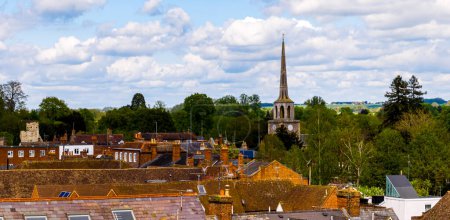 Téléchargez les photos : Vue aérienne de Wallingford, ville historique du marché et paroisse civile située entre Oxford et Reading sur la Tamise en Angleterre, Royaume-Uni - en image libre de droit