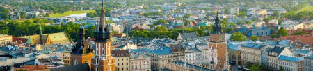 Téléchargez les photos : Vue aérienne de Cracovie, une ville du sud de la Pologne sur la Vistule en Petite-Pologne Voïvodie, Europe - en image libre de droit
