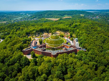Photo for Aerial view of Kosciuszko Mound in Krakow in Poland, Europe - Royalty Free Image
