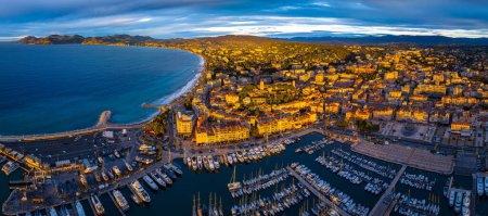 Photo for Aerial view of Cannes, a resort town on the French Riviera, is famed for its international film festival, France - Royalty Free Image