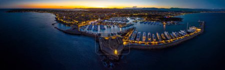 Photo for Sunset view of Antibes, a resort town between Cannes and Nice on the French Riviera, France - Royalty Free Image
