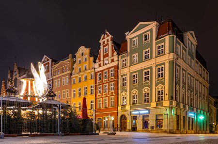 Photo for View of Wroclaw market square after sunset, Poland, EU - Royalty Free Image