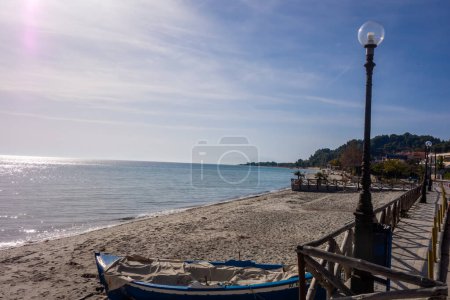 Photo for Possidi, Greece, October 23, 2022. Possidi is a Greek village with beaches along the Aegean Sea - Royalty Free Image