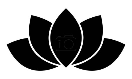 Lotus silhouette icon. Vector illustration