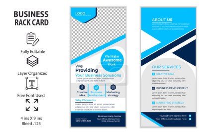 Digital Marketing Agentur Rack Card doppelseitiges dl Flyer-Design