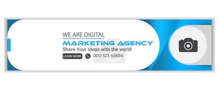 professional LinkedIn background banner or cover photo Design for digital marketing agency