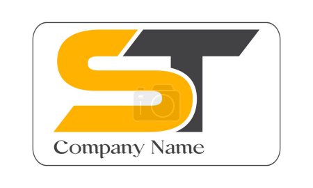 st letter logo design vector illustration template, letter s and t logo vector