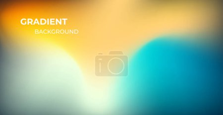 Téléchargez les illustrations : Abstract blurry fluid vector background of polar lights. Holographic shiny colors, yellow, white, green, and black. eps10 vector - en licence libre de droit