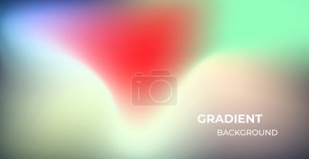 Téléchargez les illustrations : Abstract blurry fluid vector background of polar lights. Holographic shiny colors, red, white, green, and blue. eps10 vector - en licence libre de droit