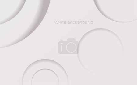 Ilustración de Moderno abstracto blanco gris color círculo sombra fondo. vector eps10 - Imagen libre de derechos