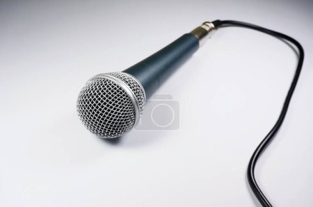 Closeup Dynamic Microphone isolated on white background