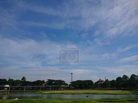 Photo for Editorial, 27 october 2022, tmii, taman mini indonesia indah, mini archipelago artificial lake - Royalty Free Image