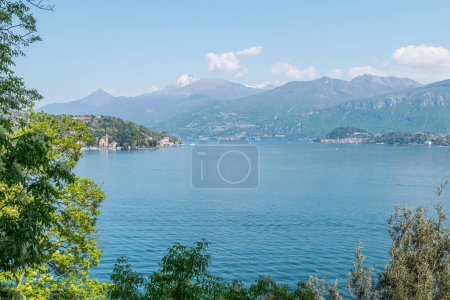 Photo for High angleview of the Lake Como with Bellagio and Tremezzo - Royalty Free Image
