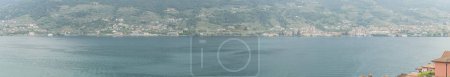 Photo for Aerial view of the Brescia coast of  the Lake Iseo from Monte Isola - Royalty Free Image