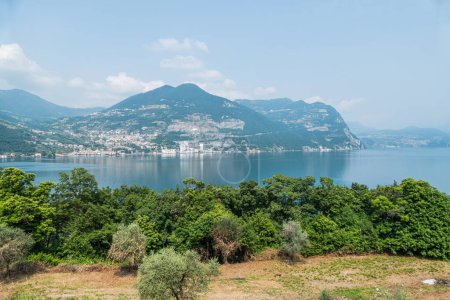 Photo for Extra wide view of the Lake Iseo from Monte Isola - Royalty Free Image