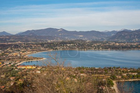 Photo for Aerial view of Manerba in the Lake Garda - Royalty Free Image