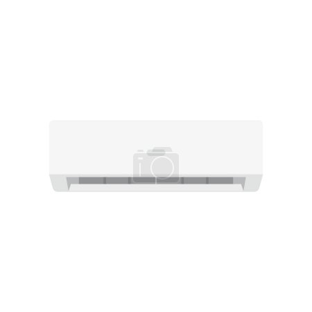 Illustration for Air conditioner flat design vector illustration isolated on white background. - Royalty Free Image