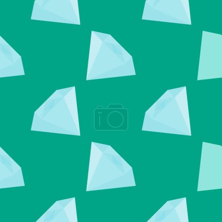 Illustration for Diamond seamless pattern flat design vector illustration - Royalty Free Image