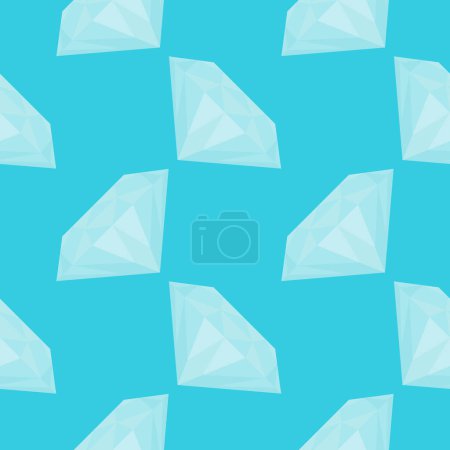Illustration for Diamond seamless pattern flat design vector illustration - Royalty Free Image