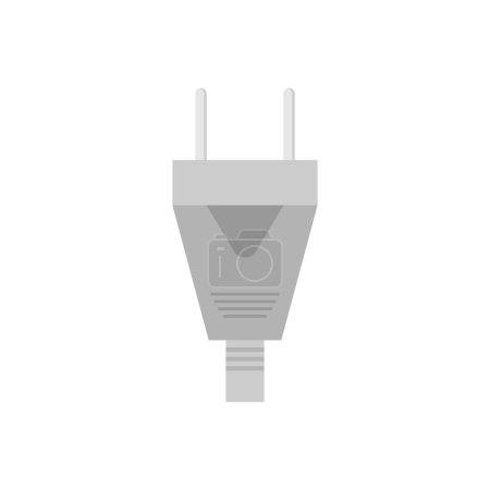 Illustration for Electric plug flat design vector illustration. Wire plug and socket. Concept of connection, disconnection, electricity. Vector illustration in flat style - Royalty Free Image