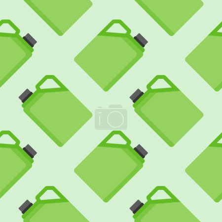 Seamless pattern of canister of gasoline. Petrol simple modern pattern. Canister for motor machine oil. Oil change service and repair. Engine oil vector sign