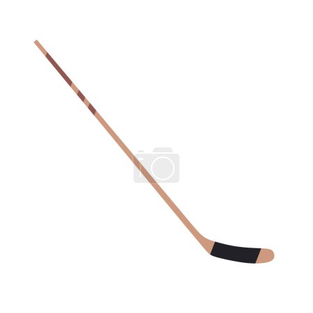 Hokey stick flat design vector illustration. Hokey puck stick isolated, sport ice icon, game equipment, goal or competition, leisure and activity. Sport hockey object icon concept.