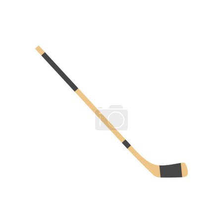 Hokey stick flat design vector illustration. Hokey puck stick isolated, sport ice icon, game equipment, goal or competition, leisure and activity. Sport hockey object icon concept.