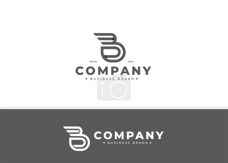 moderne Buchstabe b Logo-Design-Vorlage