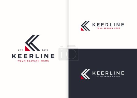 Initial letter K minimalist logo design template. Vector illustrations