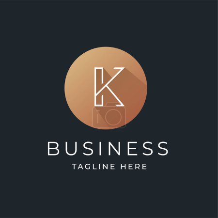 Foto de Plantilla de diseño de logotipo de letra K con forma de círculo - Imagen libre de derechos