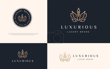 Illustration for Luxury classy logo ornament design vector illustrations - Royalty Free Image