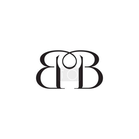 Téléchargez les illustrations : Élégante lettre de luxe BB connecté à l'autre illustration vectorielle de conception de logo. - en licence libre de droit