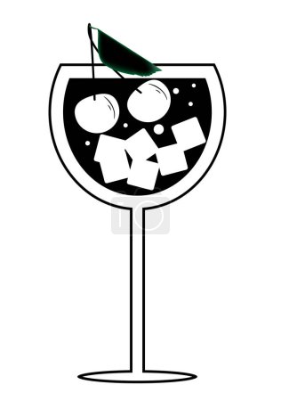 Vektorillustration von Sommercocktails. Icon, Logo Werbeflyer für Bars und Cafés.