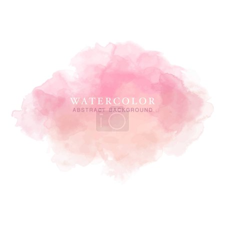 Illustration for Pink pastel background of stain splash watercolor stock illustration - Royalty Free Image