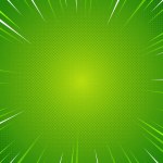 Green speed line comic style background with halftone