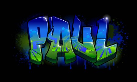 Graffiti Styled Design for Paul.... Dieses Graffiti-Design ist ein lebendiges und auffälliges Stück, das mithilfe von Vektorgrafiken geschaffen wurde. Das Design zeichnet sich durch einen kühnen und dynamischen Schriftzug aus, der