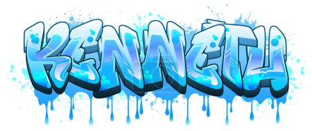 Illustration for Graffiti Styled Design for Kenneth - Royalty Free Image
