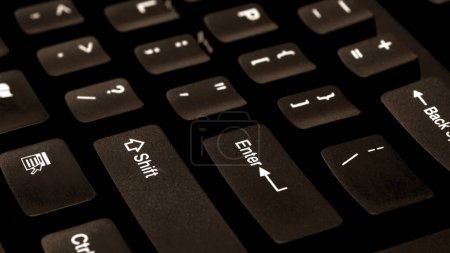 Téléchargez les photos : Clavier d'ordinateur, Gros plan du clavier d'ordinateur portable, clavier noir. - en image libre de droit