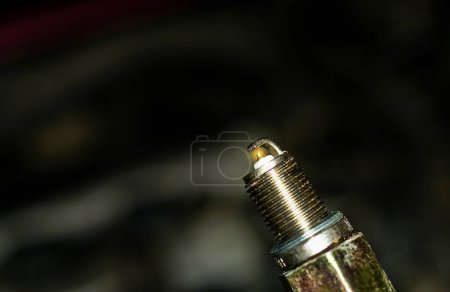 Photo for Car spark plug on dark background - Royalty Free Image