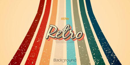 Retro style background with colorful lines and grunge texture vintage design puzzle 619437112
