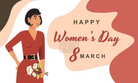 Illustration for Happy Womens Day 8 march - Royalty Free Image