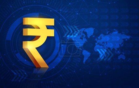 Indian rupee background illustration, Indian rupee 3D rendering