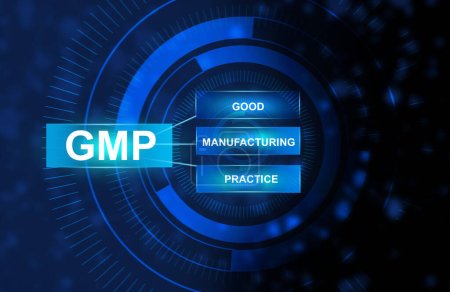 Foto de Gmp-good manufacturing practice illustration background - Imagen libre de derechos